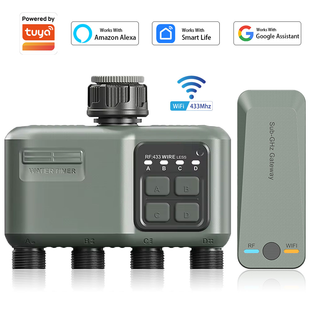 Smart Garden Technology - 4 Outlet Programmable Water Timer for