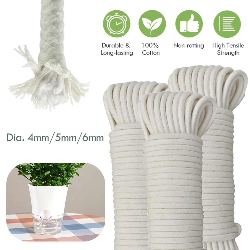 Smart Garden Technology - 4/5/6mm Self Watering Cotton Wick Cord