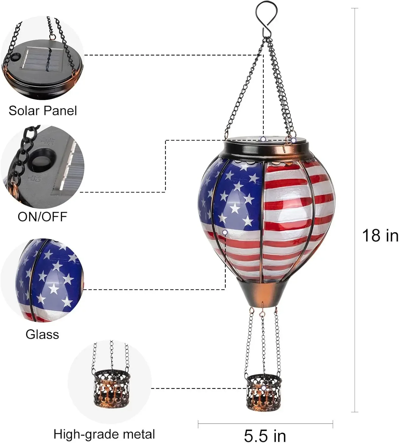 Hot Air Balloon Solar Lantern  - đánh giá và giá Smart Garden Balloon