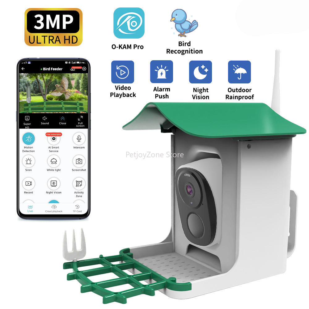 OEM 3MP O-KAM WIFI Color Night - đánh giá và giá Smart Bird Feeder Camera