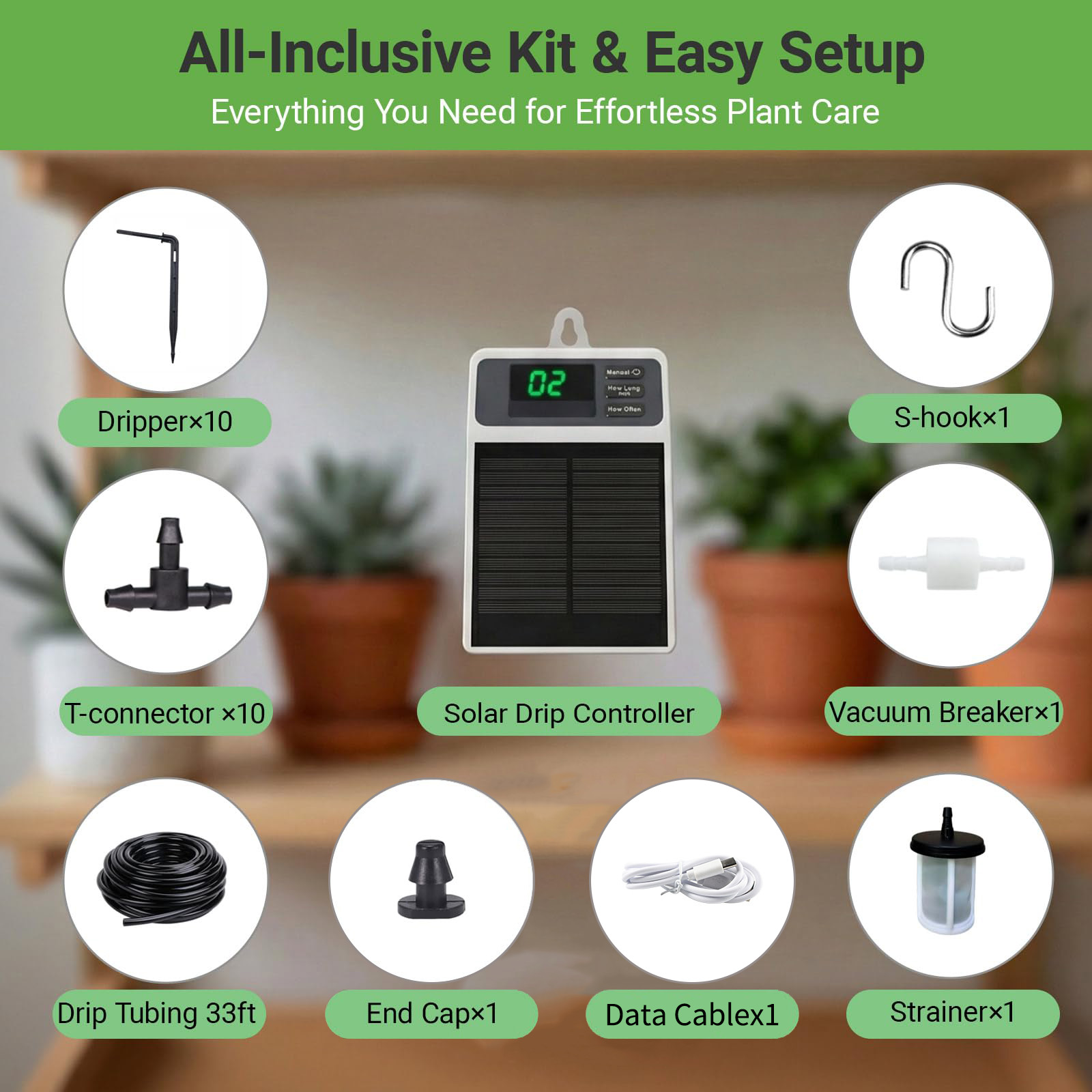 Upgraded Solar Drip Irrigation - đánh giá và giá Smart Garden Technology