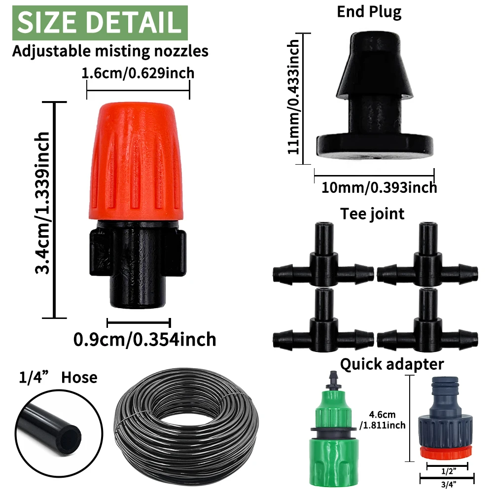 Fog Nozzles Irrigation Kit 5M- - đánh giá và giá Smart Garden Technology