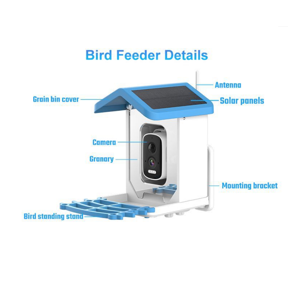 Solar 5 million Wifi with came - đánh giá và giá Smart Bird Feeder Camera